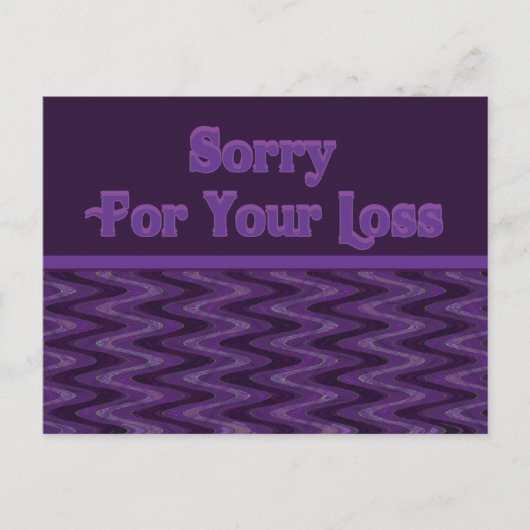 Sorry voor je verlies briefkaart (Voorkant)