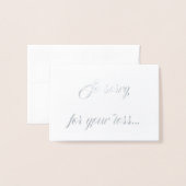 Sorry voor je verlies folie kaarten (Voorkant met envelop)