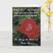 Sorry voor je verlies - Gepersonaliseerd Kaart (Gele Bloem)