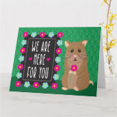 Sorry voor je verlies - Hamster Kaart (Gele Bloem)