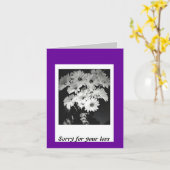 Sorry voor je verlies kaart (Gele Bloem)