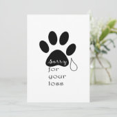Sorry voor je verlies Pet-sympathie (Staand voorkant)