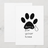 Sorry voor je verlies Pet-sympathie (Voorkant / Achterkant)