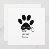 Sorry voor je verlies Pet-sympathie (Voorkant / Achterkant)