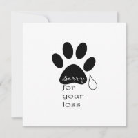 Sorry voor je verlies Pet-sympathie