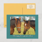 Sorry voor je verlies, sympathie voor twee verdrie briefkaart (Voorkant / Achterkant)