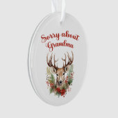 Sorry voor oma acryl Ornament (voorkant)