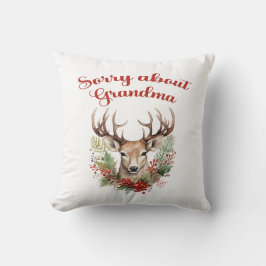 Sorry voor oma Funny Christmas Sierkussen