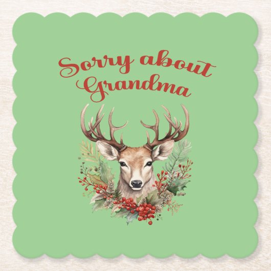 Sorry voor oma papieren Onderzetters (Voorkant)