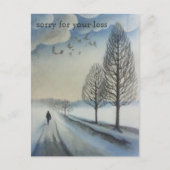 Sorry voor uw verlies, aanpasbaar briefkaart (Voorkant)