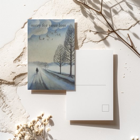 Sorry voor uw verlies, aanpasbaar briefkaart