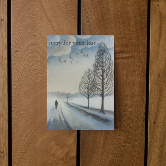 Sorry voor uw verlies, aanpasbaar briefkaart