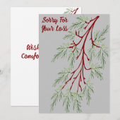 Sorry voor uw verlies feestdagenkaart (Voorkant / Achterkant)