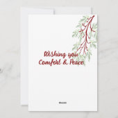 Sorry voor uw verlies feestdagenkaart (Achterkant)