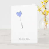 Sorry voor uw verlies - Sweet Lila Balloon Sympath Kaart (Gele Bloem)