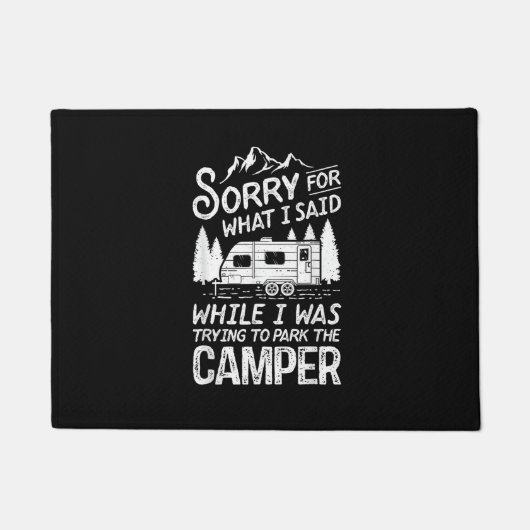 Sorry voor wat ik zei Funny Camping Bestuurder Par Deurmat (Voorkant)