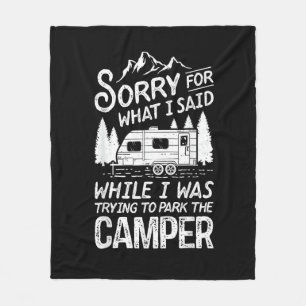 Sorry voor wat ik zei Funny Camping bestuurder par Fleece Deken