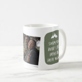 Sorry voor wat ik zei grappige groene wandelfoto koffiemok (Voorkant rechts)