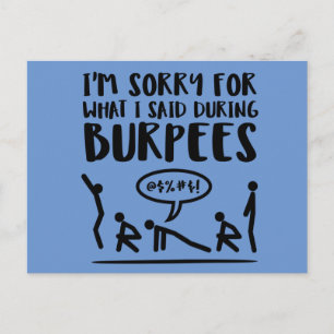 Sorry voor wat ik zei tijdens Burpees Briefkaart