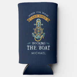 Sorry voor wat ik zei tijdens het aandoen van een  seltzer blikjeskoeler