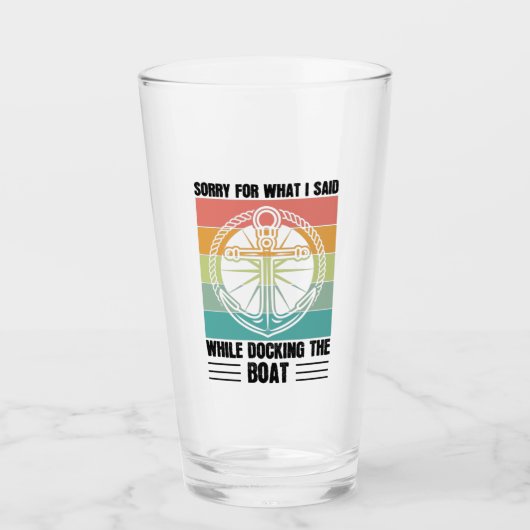 Sorry voor wat ik zei toen ik de Boat Retro aandee Glas (Voorkant)