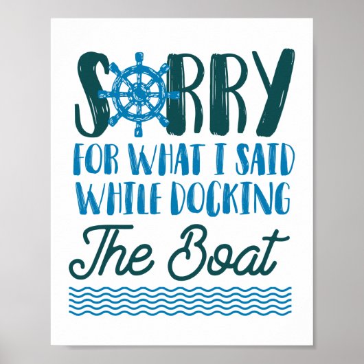 Sorry voor wat ik zei toen ik de boot aandeed. poster (Voorkant)