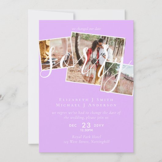 SORRY! Wedding-uitstel verandering van datum FOTO (Voorkant)