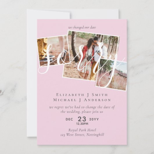 SORRY! Wedding-uitstel verandering van datum FOTO (Voorkant)