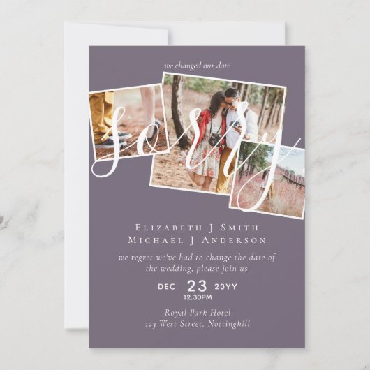 SORRY! Wedding-uitstel verandering van datum FOTO (Voorkant)