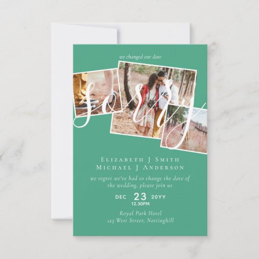 SORRY! Wedding-uitstel verandering van datum FOTO (Voorkant)