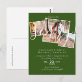 SORRY! Wedding-uitstel verandering van datum FOTO Briefkaart (Voorkant / Achterkant)