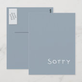 sorry witte Briefkaart (Voorkant / Achterkant)