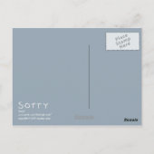 sorry witte Briefkaart (Achterkant)