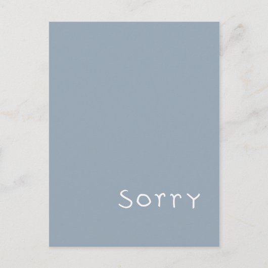 sorry witte Briefkaart (Voorkant)