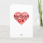 Sorry You're Leaving Netball Goodbye Greeting Kaart (Achterkant)