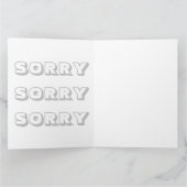 Sorry, zwart wit, modern vet kaart (Binnen)