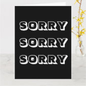 Sorry, zwart wit, modern vet kaart (Gele Bloem)