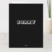 Sorry, zwart wit, modern vet kaart (Achterkant)