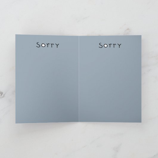 Sorry zwarte Kaart (Binnen)