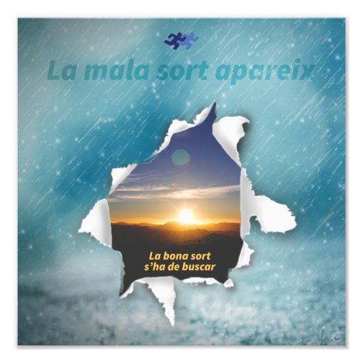 Sort Foto Afdruk (Voorkant)