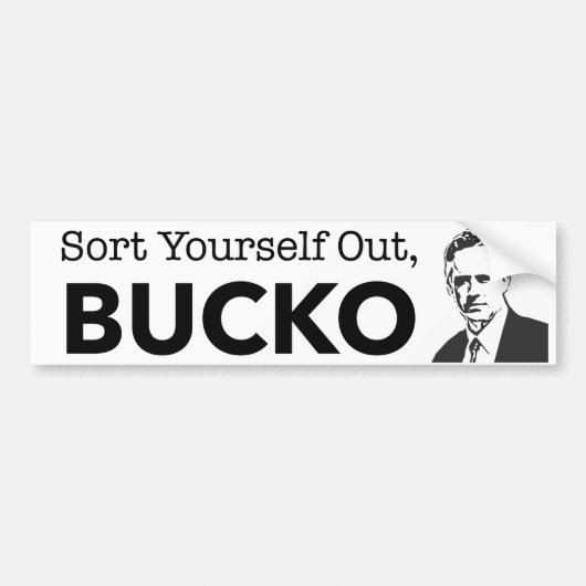 Sort jezelf uit Bucko - Jordan Peterson Bumpersticker (Voorkant)