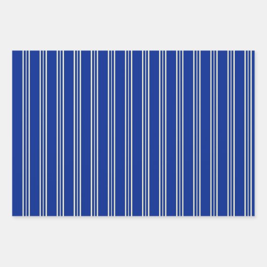 Sorta Blue Calico en strepen Inpakpapier Vel (Voorkant 2)