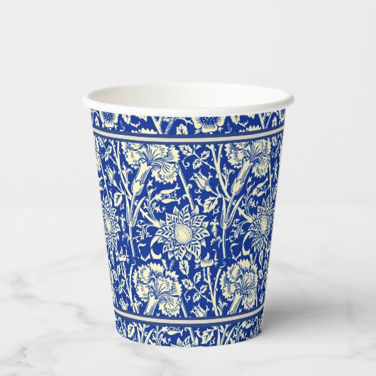 Sorta Blue Calico Papieren Bekers (Achterkant)