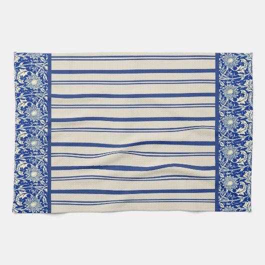 Sorta Blue Calico Stripe (keukenhanddoek) Theedoek (Horizontaal)