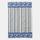 Sorta Blue Calico Stripe (keukenhanddoek) Theedoek (Verticaal)