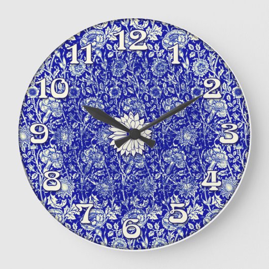 Sorta Blue Calico Timekeeper Grote Klok (Voorkant)