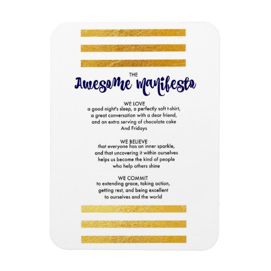 Sorta Geweldige Manifesto Magnet Magneet (Verticaal)