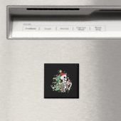 Sorta Merry Sorta Scary Skeleton Snow Christmas Xm Magneet (Insitu (Vaatwasser))