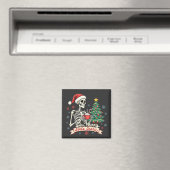 Sorta Merry Sorta Scary Spooky Skeleton Xmas Magneet (Insitu (Vaatwasser))