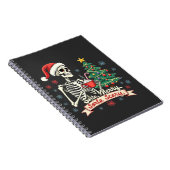 Sorta Merry Sorta Scary Spooky Skeleton Xmas Notitieboek (Rechterzijde)